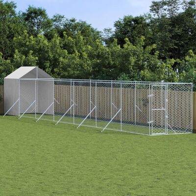 MAISONCHIC Modelo - Jaula exterior para perros - Plateado MAISONCHIC Modelo - Jaula exterior para perros - Plateado