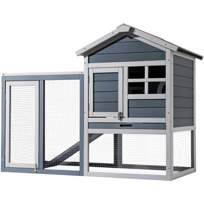 WILTEC Conejera Jaula Conejos Recinto Descubierto Zona Descubierta Gris Madera Abeto WILTEC Conejera Jaula Conejos Recinto Descubierto Zona Descubierta Gris Madera Abeto