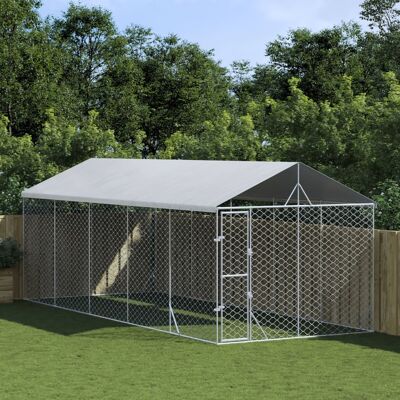 Caseta para perros exterior vidaXL - Acero galvanizado 3x7.5x2.5 m Caseta para perros exterior vidaXL - Acero galvanizado 3x7.5x2.5 m