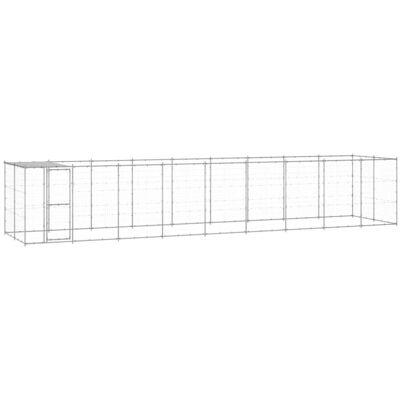 vidaXL Outdoor Dog Kennel Galvanised Steel with Roof 21,78 m² - Jaula para perros vidaXL Outdoor Dog Kennel Galvanised Steel with Roof 21,78 m² - Jaula para perros