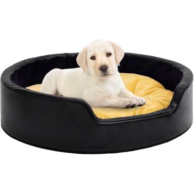 Cama para perros vidaXL de felpa y cuero sintético - Sofá y colchón Cama para perros vidaXL de felpa y cuero sintético - Sofá y colchón