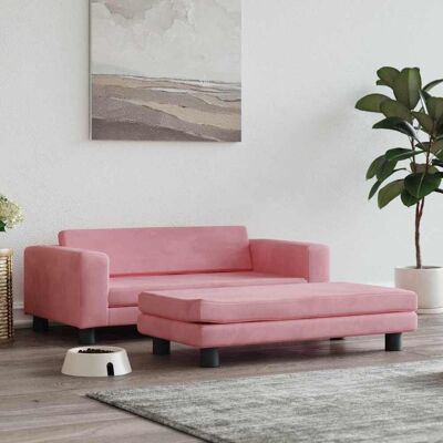 Cama para perros rosa con extensión - Mueble para mascotas Cama para perros rosa con extensión - Mueble para mascotas