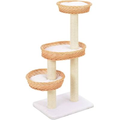 Árbol para gatos de madera natural Helloshop26 - 80cm Árbol para gatos de madera natural Helloshop26 - 80cm