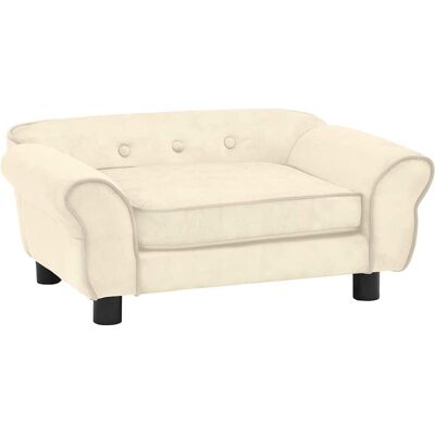 vidaXL Sofá para perros crema 72x45x30 cm Peluche - Sofá para perros vidaXL Sofá para perros crema 72x45x30 cm Peluche - Sofá para perros