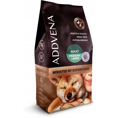 Alimento seco para perros raza pequeña Addvena - Mejorada con Superfoods - 10kg Alimento seco para perros raza pequeña Addvena - Mejorada con Superfoods - 10kg