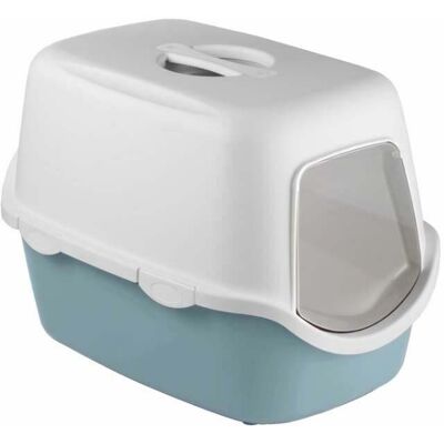 Stefanplast Cathy Toilet para gatos - Blanco/Azul - 56x40x40cm Stefanplast Cathy Toilet para gatos - Blanco/Azul - 56x40x40cm