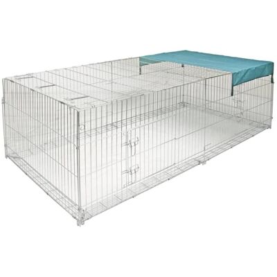 Jaula exterior para animales pequeños Kerbl - Plata - 230x115x70 cm Jaula exterior para animales pequeños Kerbl - Plata - 230x115x70 cm