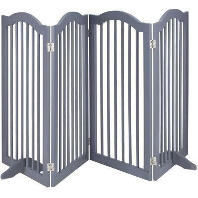 Relaxdays - Barrera Seguridad Perros, 4 Paneles, Alto 92 Cm, Valla Protección Mascotas, Plegable, 92x205 Cm, Gris Relaxdays - Barrera Seguridad Perros, 4 Paneles, Alto 92 Cm, Valla Protección Mascotas, Plegable, 92x205 Cm, Gris
