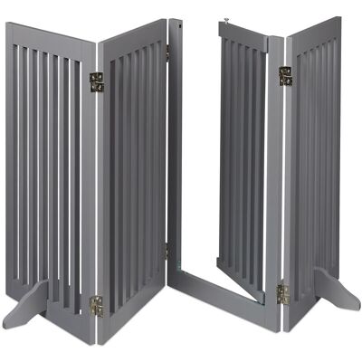 Relaxdays Barrera Seguridad Perros, Valla Protectora, Puerta, 92x206cm, Plegable, Cerca Protección Mascotas, Gris Relaxdays Barrera Seguridad Perros, Valla Protectora, Puerta, 92x206cm, Plegable, Cerca Protección Mascotas, Gris