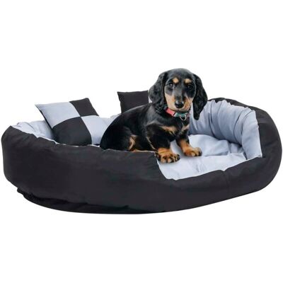 vidaXL Cojín para perro reversible y lavable gris y negro - Cojín para perro vidaXL Cojín para perro reversible y lavable gris y negro - Cojín para perro