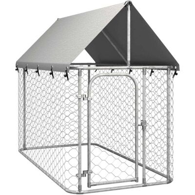 Gabbia para perros exterior vidaXL con techo 200x100x150 cm Gabbia para perros exterior vidaXL con techo 200x100x150 cm