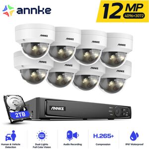 12mp Kit De Videovigilancia Visión Nocturna Smart Luz Dual Inteligente 8 ×cámaras Monitoreo Remoto Exterior - 2tb - Annke 12mp Kit De Videovigilancia Visión Nocturna Smart Luz Dual Inteligente 8 ×cámaras Monitoreo Remoto Exterior - 2tb - Annke