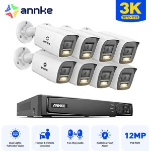 Kits De Videovigilancia Exterior 8ch Nvr 8 × Cámaras Smart Doble Luz Visión Nocturna,audio Bidireccional,detección Movimiento,app/pc Remota - Annke Kits De Videovigilancia Exterior 8ch Nvr 8 × Cámaras Smart Doble Luz Visión Nocturna,audio Bidireccional,detección Movimiento,app/pc Remota - Annke