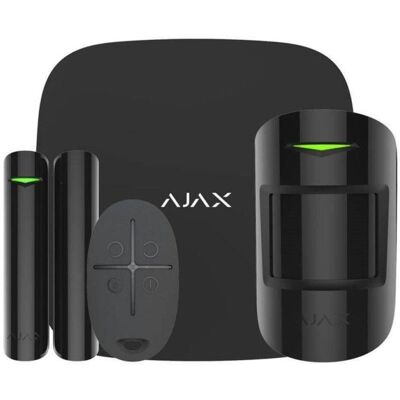 Kit De Inicio Ajax Security Negro Con Detector De Movimiento Pir Kit De Inicio Ajax Security Negro Con Detector De Movimiento Pir