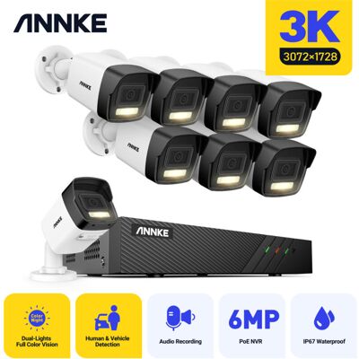 5mp Kit De Videovigilancia Poe 8ch Nvr Smart Doble Luz Cámara Alarma Sistema Seguridad - Annke 5mp Kit De Videovigilancia Poe 8ch Nvr Smart Doble Luz Cámara Alarma Sistema Seguridad - Annke