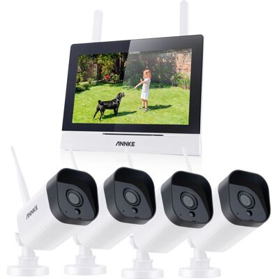 Annke Kit Surveillance Sans Fil Avec Écran Lcd 7", 4ch 5mp Nvr Avec Écran Tactile Ips, 4 Caméras De Surveillance Wifi Extérieures 3mp, Vision Nocturne,détection Humaine, Audio Bidirectionnel Annke Kit Surveillance Sans Fil Avec Écran Lcd 7", 4ch 5mp Nvr Avec Écran Tactile Ips, 4 Caméras De Surveillance Wifi Extérieures 3mp, Vision Nocturne,détection Humaine, Audio Bidirectionnel