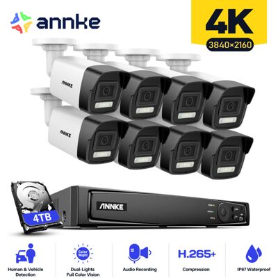 Kit De Vidéosurveillance 8×8mp Cámaras Smart Doble Luz Alertas Movimiento Acceso Remoto Seguridad Vigilancia Cámaras Sistema 4tb - Annke Kit De Vidéosurveillance 8×8mp Cámaras Smart Doble Luz Alertas Movimiento Acceso Remoto Seguridad Vigilancia Cámaras Sistema 4tb - Annke