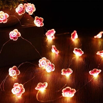 TONCHEAN Cadena De Luces Led De Cerezo En Flor De Color Rosa De 10 M, 100 Luces Led Alimentadas Por Usb, Luces Navideñas Con Control Remoto, 8 Funciones Intermitentes, Para Habitación De Niñas, Interior Y Exte TONCHEAN Cadena De Luces Led De Cerezo En Flor De Color Rosa De 10 M, 100 Luces Led Alimentadas Por Usb, Luces Navideñas Con Control Remoto, 8 Funciones Intermitentes, Para Habitación De Niñas, Interior Y Exte