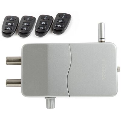 Cerradura De Seguridad Invisible Para Puerta Con Alarma Sonora, 4 Mandos A Distancia, Antirrobo, Anti Okupas, Cerradura Electrónica Para Puerta, Cerrojo Inalámbrico Plata Ci10p-al - Arregui Cerradura De Seguridad Invisible Para Puerta Con Alarma Sonora, 4 Mandos A Distancia, Antirrobo, Anti Okupas, Cerradura Electrónica Para Puerta, Cerrojo Inalámbrico Plata Ci10p-al - Arregui