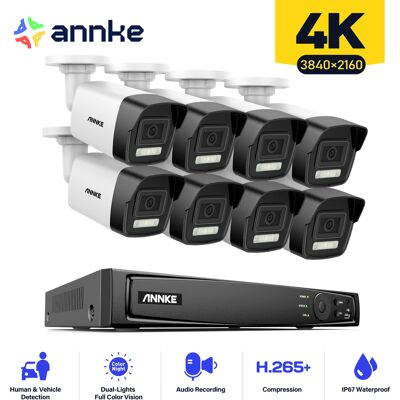 Kit De Vidéosurveillance 8×8mp Cámaras Smart Doble Luz Alertas Movimiento Acceso Remoto Seguridad Vigilancia Cámaras Sistema - Annke Kit De Vidéosurveillance 8×8mp Cámaras Smart Doble Luz Alertas Movimiento Acceso Remoto Seguridad Vigilancia Cámaras Sistema - Annke