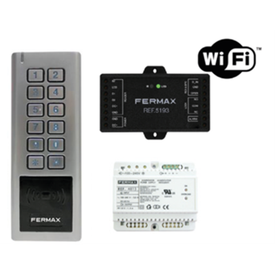 FERMAX Kit De Control De Acceso Wifi Con Teclado Y 1.000 Usuarios, Incluye Alimentador 12vdc-2a FERMAX Kit De Control De Acceso Wifi Con Teclado Y 1.000 Usuarios, Incluye Alimentador 12vdc-2a