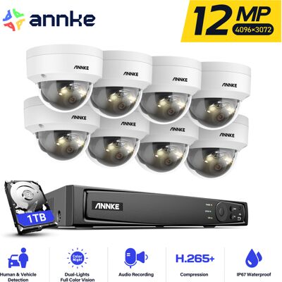 12mp Kit De Videovigilancia Visión Nocturna Smart Luz Dual Inteligente 8 ×cámaras Monitoreo Remoto Exterior - 1tb - Annke 12mp Kit De Videovigilancia Visión Nocturna Smart Luz Dual Inteligente 8 ×cámaras Monitoreo Remoto Exterior - 1tb - Annke