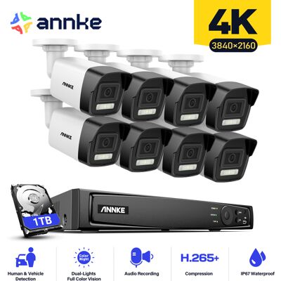 Kit De Vidéosurveillance 8×8mp Cámaras Smart Doble Luz Alertas Movimiento Acceso Remoto Seguridad Vigilancia Cámaras Sistema 1tb - Annke Kit De Vidéosurveillance 8×8mp Cámaras Smart Doble Luz Alertas Movimiento Acceso Remoto Seguridad Vigilancia Cámaras Sistema 1tb - Annke