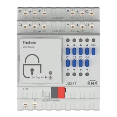 Theben JMG 4 T KNX - Actor persianas 4 canales - Sistema KNX Theben JMG 4 T KNX - Actor persianas 4 canales - Sistema KNX