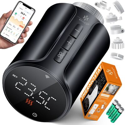 Kesser® Termostato De Radiador Wifi Termostato De Calefacción Wlan Con Smart Home App Control Alexa, Google Assistant Con 6 Válvulas De Radiador Ahorro De Energía Y Costes Kesser® Termostato De Radiador Wifi Termostato De Calefacción Wlan Con Smart Home App Control Alexa, Google Assistant Con 6 Válvulas De Radiador Ahorro De Energía Y Costes