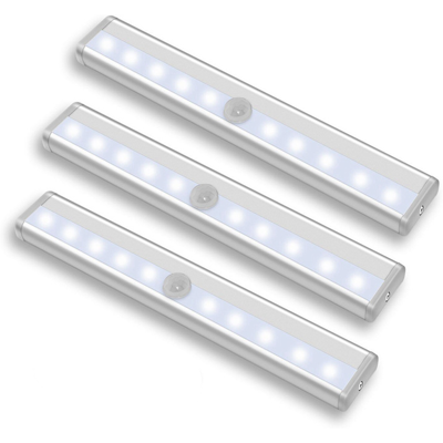 CYSLMUK 3 Juegos De 10 Luces Led, Inalámbricas, Recargables Por Usb, Magnéticas, Sensor De Movimiento, Portátiles. Luces De Armario, Luces De Emergencia, Luces De Noche Para Niños, 19cm CYSLMUK 3 Juegos De 10 Luces Led, Inalámbricas, Recargables Por Usb, Magnéticas, Sensor De Movimiento, Portátiles. Luces De Armario, Luces De Emergencia, Luces De Noche Para Niños, 19cm