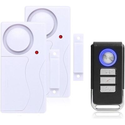 OEM Alarma Para Puertas Y Ventanas - Alarma Antirrobo Inalámbrica Con Control Remoto, Fácil De Instalar, 105 Db De Potencia (incluye 2 Alarmas Y 1 Control Remoto) -crezuo OEM Alarma Para Puertas Y Ventanas - Alarma Antirrobo Inalámbrica Con Control Remoto, Fácil De Instalar, 105 Db De Potencia (incluye 2 Alarmas Y 1 Control Remoto) -crezuo
