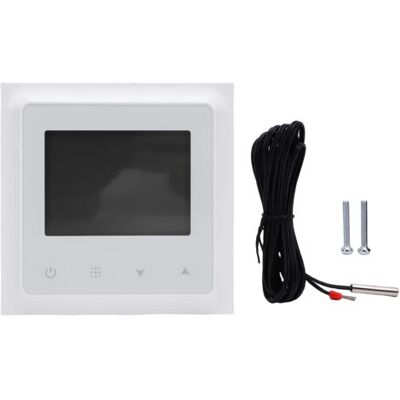 SANS MARQUE Termostato Wi-fi Programable Para Calefacción Eléctrica, Controlador De Temperatura Inteligente, Pantalla A Color Para El Hogar, Blanco SANS MARQUE Termostato Wi-fi Programable Para Calefacción Eléctrica, Controlador De Temperatura Inteligente, Pantalla A Color Para El Hogar, Blanco