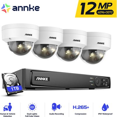 Annke - 12mp Kit De Videovigilancia Visión Nocturna Smart Luz Dual Inteligente 4 ×cámaras Monitoreo Remoto Exterior - 1tb Annke - 12mp Kit De Videovigilancia Visión Nocturna Smart Luz Dual Inteligente 4 ×cámaras Monitoreo Remoto Exterior - 1tb