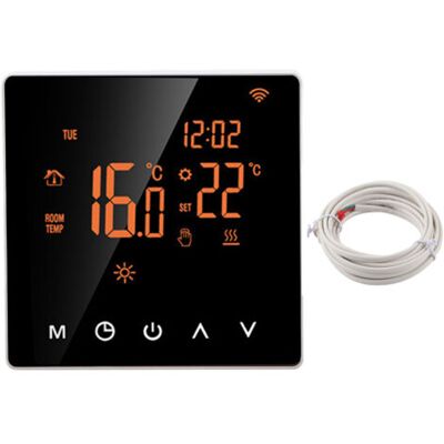 SANS MARQUE Termostato Inteligente Lcd Tuya Ac230 Volte Wifi Me81h Para Calefacción Eléctrica Por Suelo Radiante Montada En La Pared. SANS MARQUE Termostato Inteligente Lcd Tuya Ac230 Volte Wifi Me81h Para Calefacción Eléctrica Por Suelo Radiante Montada En La Pared.
