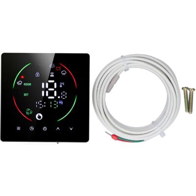 SANS MARQUE Termostato Inteligente Wi-fi, Controlado Por Aplicación, Pantalla Táctil A Color, Programable, Para El Hogar, Ac90-240v SANS MARQUE Termostato Inteligente Wi-fi, Controlado Por Aplicación, Pantalla Táctil A Color, Programable, Para El Hogar, Ac90-240v