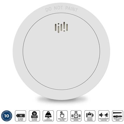 Alecto Detector De Humo Con Bateria De 10 Anos Y Alarma 208168151 208168151 Alecto Detector De Humo Con Bateria De 10 Anos Y Alarma 208168151 208168151