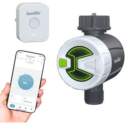 Coocheer - Temporizador De Agua Wifi Rainpoint, Temporizador De Riego Automático Con Concentrador Wifi, 2 Modos De Riego, Control Remoto Inteligente Mediante Aplicación Wifi De 2,4 Ghz O Bluetooth. Coocheer - Temporizador De Agua Wifi Rainpoint, Temporizador De Riego Automático Con Concentrador Wifi, 2 Modos De Riego, Control Remoto Inteligente Mediante Aplicación Wifi De 2,4 Ghz O Bluetooth.