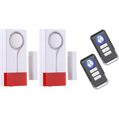 Jssevn-juego De 2 Alarmas Para Puertas Y Ventanas, Control Remoto Inalámbrico, Sensor Magnético De Seguridad Para El Hogar, Alerta Sonora Antirrobo. Jssevn-juego De 2 Alarmas Para Puertas Y Ventanas, Control Remoto Inalámbrico, Sensor Magnético De Seguridad Para El Hogar, Alerta Sonora Antirrobo.