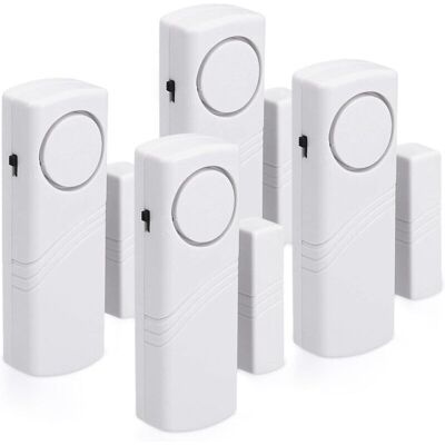 SANS MARQUE Alarma Para Puertas Y Ventanas – Paquete De 4 Alarmas Inalámbricas Antirrobo – Protección Antirrobo Para Su Hogar – Funcionamiento Magnético – 100 Db SANS MARQUE Alarma Para Puertas Y Ventanas – Paquete De 4 Alarmas Inalámbricas Antirrobo – Protección Antirrobo Para Su Hogar – Funcionamiento Magnético – 100 Db