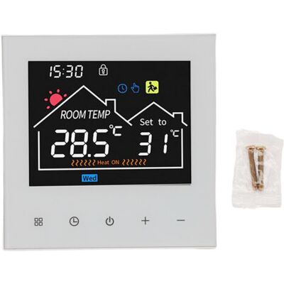 SANS MARQUE Termostato Inteligente Programable, Pantalla Táctil Lcd, Calentador De Agua, Para El Hogar, La Oficina, Centros Comerciales, Hoteles, Compatible Con Wi-fi Y Tuya. SANS MARQUE Termostato Inteligente Programable, Pantalla Táctil Lcd, Calentador De Agua, Para El Hogar, La Oficina, Centros Comerciales, Hoteles, Compatible Con Wi-fi Y Tuya.