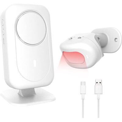 OEM 1 Receptor Y 1 Detector. Detector De Movimiento Inalámbrico, Alarma De Puerta, Alarma De Cama Para Personas Mayores, Timbre De Bienvenida OEM 1 Receptor Y 1 Detector. Detector De Movimiento Inalámbrico, Alarma De Puerta, Alarma De Cama Para Personas Mayores, Timbre De Bienvenida