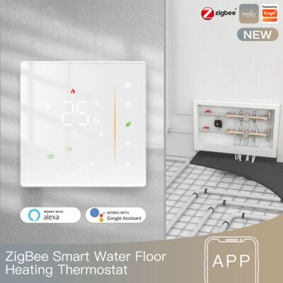 SANS MARQUE Termostato Inteligente Tuya Zigbee Con Pantalla Digital Para Calderas De Agua/gas Con Calefacción Por Suelo Radiante Eléctrica/hidráulica. Compatible Con Alexa Y Google Assistant. SANS MARQUE Termostato Inteligente Tuya Zigbee Con Pantalla Digital Para Calderas De Agua/gas Con Calefacción Por Suelo Radiante Eléctrica/hidráulica. Compatible Con Alexa Y Google Assistant.