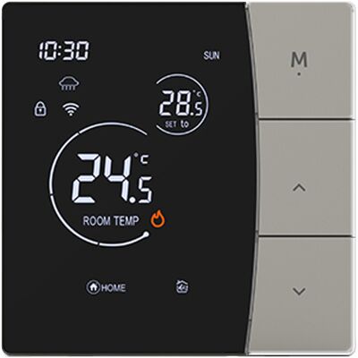 OEM Termostato Inteligente Sin Wifi - Programable Para Caldera De Gas, Calentador De Agua O Bomba (sistema De Agua), Control Táctil, Bloqueo Para Niños, Pantalla Led, Gris - M6 OEM Termostato Inteligente Sin Wifi - Programable Para Caldera De Gas, Calentador De Agua O Bomba (sistema De Agua), Control Táctil, Bloqueo Para Niños, Pantalla Led, Gris - M6