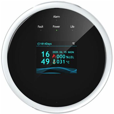 OEM Sensor De Gas Natural Tuya Wifi, Detector De Alarma De Gas Combustible Para El Hogar Inteligente, Sensor De Fugas De Gas, Compatible Con Amazon Alexa Y Google Assistant, Modelo: Blanco Y Negro OEM Sensor De Gas Natural Tuya Wifi, Detector De Alarma De Gas Combustible Para El Hogar Inteligente, Sensor De Fugas De Gas, Compatible Con Amazon Alexa Y Google Assistant, Modelo: Blanco Y Negro