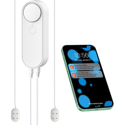 OEM Detector De Fugas De Agua Wifi Con Muestreo Dual, Alarma Inteligente Con Sensor De Agua, Línea De Detección Dual De 5 M, Alarmas Duales Izquierda Y Derecha, Monitoreo Remoto, Alertas Duales. OEM Detector De Fugas De Agua Wifi Con Muestreo Dual, Alarma Inteligente Con Sensor De Agua, Línea De Detección Dual De 5 M, Alarmas Duales Izquierda Y Derecha, Monitoreo Remoto, Alertas Duales.