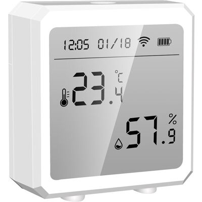 ODIPIE Sensor De Temperatura Y Humedad Inteligente Tuya Wifi, Termómetro Higrómetro Para Interiores, Control Remoto Por Aplicación Con Pantalla Lcd, Sensor De Temperatura Y Humedad (℃/℉ Conmutable), Compatib ODIPIE Sensor De Temperatura Y Humedad Inteligente Tuya Wifi, Termómetro Higrómetro Para Interiores, Control Remoto Por Aplicación Con Pantalla Lcd, Sensor De Temperatura Y Humedad (℃/℉ Conmutable), Compatib