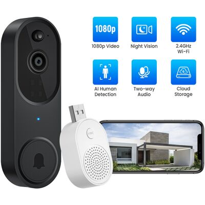 OEM Videoportero Inteligente, Videoportero Inalámbrico, Timbre Inteligente De Alta Definición Con Control Por Voz, T50 Beige OEM Videoportero Inteligente, Videoportero Inalámbrico, Timbre Inteligente De Alta Definición Con Control Por Voz, T50 Beige