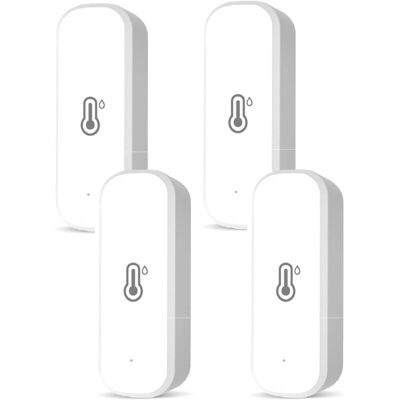 OEM Termómetro Higrómetro Wifi, Paquete De 4 Detectores Inteligentes De Temperatura Y Humedad Tuya Wifi, Monitor Inteligente De Temperatura Ambiente Para Bebé, Hogar, Jardín, Oficina 70 X 24 X 19 Mm OEM Termómetro Higrómetro Wifi, Paquete De 4 Detectores Inteligentes De Temperatura Y Humedad Tuya Wifi, Monitor Inteligente De Temperatura Ambiente Para Bebé, Hogar, Jardín, Oficina 70 X 24 X 19 Mm