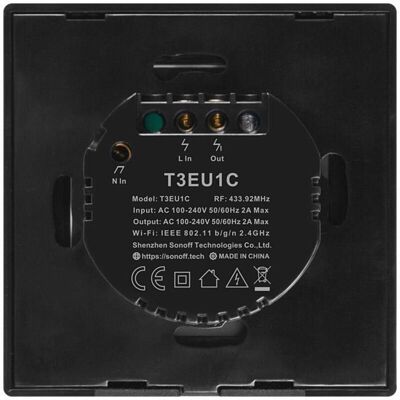 Interruptor Conectado Sonoff T3eu1c-tx Pantalla Táctil Vidrio Interruptor Conectado Sonoff T3eu1c-tx Pantalla Táctil Vidrio