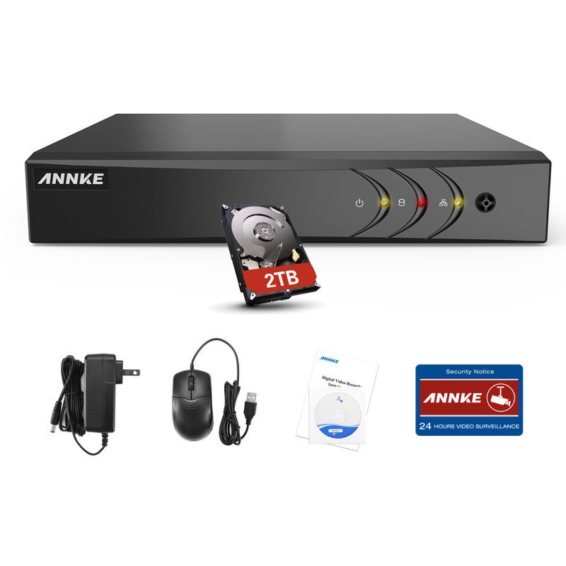 ANNKE Dvr 1080p lite 8 canales - Incluye disco duro de 2TB - Annke